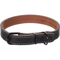 Produktbild von Flamingo Halsband Montana aus Leder Schwarz Größe M