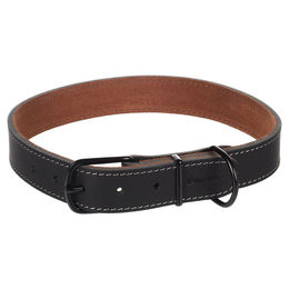 Produktbild von Flamingo Halsband Montana aus Leder schwarz Größe XXL