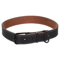 Produktbild von Flamingo Halsband Montana aus Leder schwarz Größe XXL