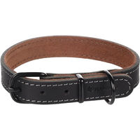 Produktbild von Flamingo Halsband Montana aus Leder Schwarz S/M 32-40cm