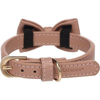 Produktbild von Flamingo Halsband NELA Rosé aus Leder mit Schleife Größe XS Mini - 1 Stk.