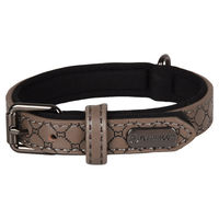 Produktbild von Flamingo Halsband Patti aus Kunstleder grau 24-30 cm 15 mm