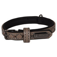 Produktbild von Flamingo Halsband Patti Grau aus Kunstleder 21-26 cm 10 mm