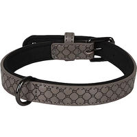 Produktbild von Flamingo Halsband Patti Grau aus Kunstleder Größe M 36-44 cm