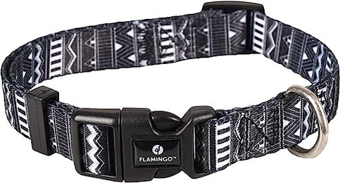 Flamingo Halsband Sadie Schwarz Weiß Größe S 30-45 cm 15 mm – Bild 1 von 2
