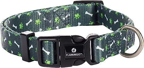 Flamingo Halsband Safia Grün Größe M 40-55cm 20mm – Bild 1 von 1