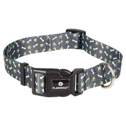 Produktbild von Flamingo Halsband Safia grün aus Nylon Maße 45-65 cm 25 mm