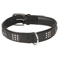 Produktbild von Flamingo Halsband Sedona Leder mit Nieten schwarz 51-60 cm 37 mm