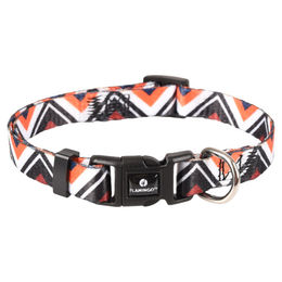 Flamingo Halsband Stian aus Nylon in Weiß Schwarz Orange 20-35 cm 10 mm – Bild 1 von 1