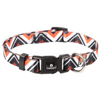 Produktbild von Flamingo Halsband Stian aus Nylon in Weiß Schwarz Orange 20-35 cm 10 mm