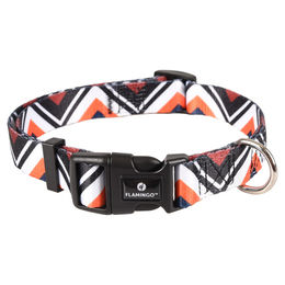 Flamingo Halsband Stian Weiß Schwarz Orange 40-55 cm 20 mm – Bild 1 von 2