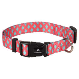 Flamingo Halsband Sue in Rosa Grün Bunt aus Nylon Maße 40-55 cm 20 mm – Bild 1 von 1