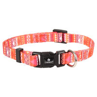 Produktbild von Flamingo Halsband Syb für Hunde in Orange Rosa Weiß aus Nylon Maße 20-35 cm 10 mm