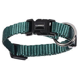 Produktbild von Flamingo Halsband Ziggi für Vögel aus Nylon in Dunkelgrün Größe XS