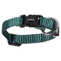 Produktbild von Flamingo Halsband Ziggi für Vögel aus Nylon in Dunkelgrün Größe XS