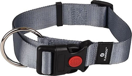 Flamingo Halsband ZIGGI Grau Nylon XL 55-75cm - 1 Stk. – Bild 1 von 2