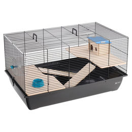 Flamingo Hamsterkäfig Chipper Schwarz mit Rampen und Laufrad 77,5 x 47 x 42 cm – Bild 1 von 6