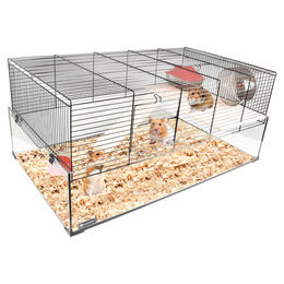 Flamingo Hamsterkäfig Vitru Schwarz aus Metall für Hamster und Mäuse 78 x 48 x 34,5 cm – Bild 1 von 7