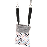 Produktbild von Flamingo Hängematte Clavio bunte Stofftasche für Hamster und Zwerghamster aus Polyester 12x15cm