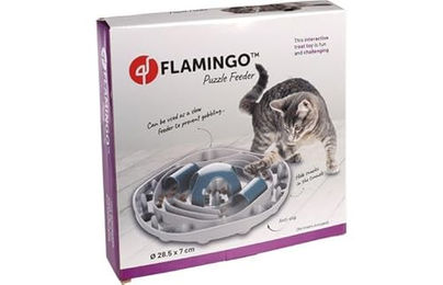 Flamingo Hanto Interaktives Katzenspielzeug für Kitten zur Intelligenzförderung und Gewichtskontrolle Grau – Bild 1 von 11