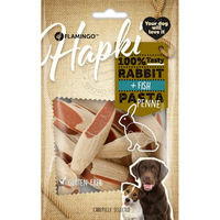 Produktbild von Flamingo Hapki Penne Belohnungssnack für Hunde mit Kaninchen und Fisch glutenfrei 85 g