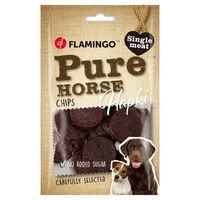 Produktbild von Flamingo Hapki Pure Chips Hundesnack mit Pferd hypoallergen 85 g
