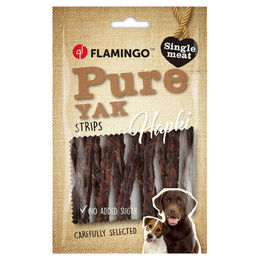 Flamingo Hapki Pure Hundesnack Streifen mit Yak Monoprotein 85 g – Bild 1 von 5