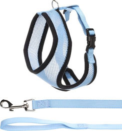 Flamingo Harms Katzengeschirr-Set für Kitten in Blau/Schwarz mit Leine und atmungsaktivem Mesh - 120 cm – Bild 1 von 5