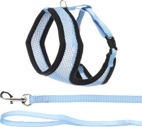 Flamingo Harms Katzengeschirr-Set mit Leine für Kitten Blau Verstellbares Nylon mit atmungsaktivem Mesh – Bild 1 von 4