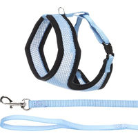 Produktbild von Flamingo Harms Katzengeschirr-Set mit Leine für Kitten Blau Verstellbares Nylon mit atmungsaktivem Mesh
