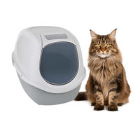 Produktbild von Flamingo Haubentoilette Trini Katzentoilette XL Grau aus Kunststoff