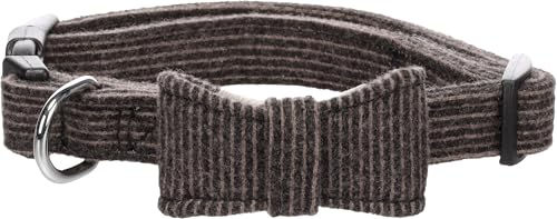 Flamingo Herbert Hundehalsband aus Nylon mit Schleife Dunkelbraun XS – Bild 1 von 2