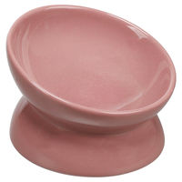 Produktbild von Flamingo Hessel Futternapf und Trinknapf aus Glas ergonomisch rund rosa für Hunde