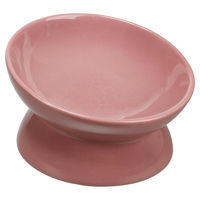 Produktbild von Flamingo Hessel Futternapf und Trinknapf aus Glas ergonomisch rund rosa für Hunde