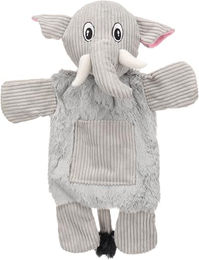 Flamingo Hida Plüschspielzeug Elefant flach Grau mit Squeaker für Hunde – Bild 1 von 4