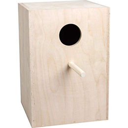Flamingo Holz Nistkasten für Wellensittiche Nymphensittiche und Großsittiche – Bild 1 von 2