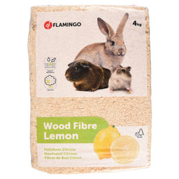 Flamingo Holzfaser Einstreu mit Zitronenduft für Nager 4 kg - 4 kg – Bild 1 von 2