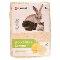 Produktbild von Flamingo Holzfaser Einstreu mit Zitronenduft für Nager 4 kg - 4 kg