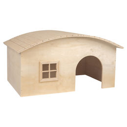 Produktbild von Flamingo Holzhaus Soby Häuschen für Hamster und Meerschweinchen Größe L Natur