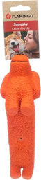 Flamingo Honna Hundespielzeug aus Plüsch in Orange mit Quietschfunktion – Bild 1 von 4