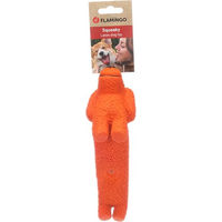 Produktbild von Flamingo Honna Hundespielzeug aus Plüsch in Orange mit Quietschfunktion
