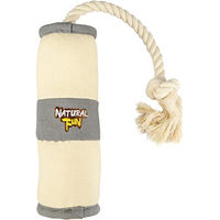Produktbild von Flamingo HS Natural Fun Dummy Wurfspielzeug aus Holz Grau/Beige 54cm - 54 cm