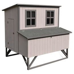 Flamingo Hühnerstall Cosmo Cottage aus Holz in Grau mit Rampe und Belüftung – Bild 1 von 5