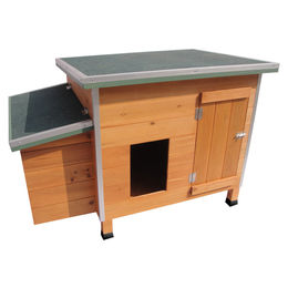 Flamingo Hühnerstall Ginger aus Holz in Braun mit Legebox 100x79x64 cm – Bild 1 von 2