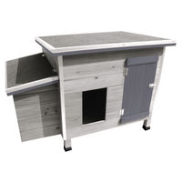 Produktbild von Flamingo Hühnerstall Ginger Cottage aus Holz in Natur und Grau 100x79x64cm - 18 kg