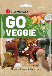 Flamingo Hund Belohnungssnack Veggie Dino Mix 120g glutenfrei ohne Zucker und ohne tierisches Protein - 120 g – Bild 1 von 3