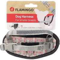Produktbild von Flamingo Hund Geschirr Eeny Meeny Grau Rosa XS aus Nylon