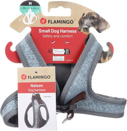 Flamingo Hund Geschirr Step&Go Nelson Blau Größe M 35cm 42cm aus Nylon – Bild 1 von 2