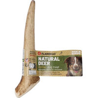 Produktbild von Flamingo Hund Leckerli Hirschgeweih Natur Kauartikel Größe M 75g glutenfrei und ohne Zucker - 40 g
