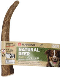Flamingo Hund Leckerli Hirschgeweih Nature Snack Größe S 25g zur Zahnpflege glutenfrei und ohne Zucker - 15 g – Bild 1 von 4